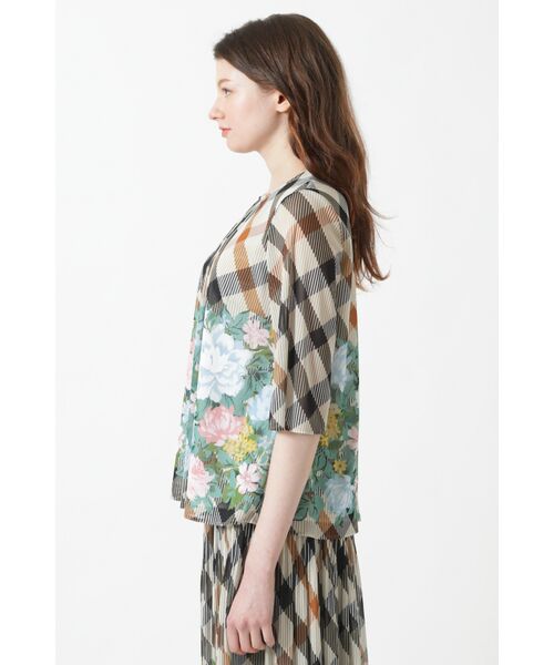 DAKS / ダックス シャツ・ブラウス | ツイルハウスチェックフラワープリントブラウス | 詳細1