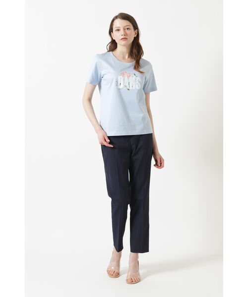 DAKS / ダックス その他トップス | ギザコットン天竺 フラワーモチーフ＆ロゴ Tシャツ | 詳細2