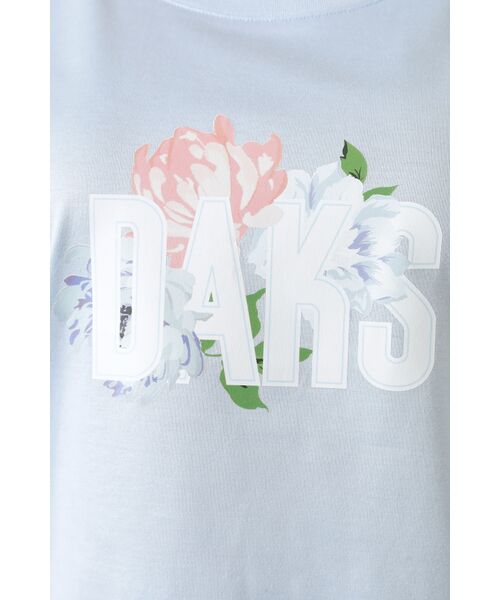 DAKS / ダックス その他トップス | ギザコットン天竺 フラワーモチーフ＆ロゴ Tシャツ | 詳細4