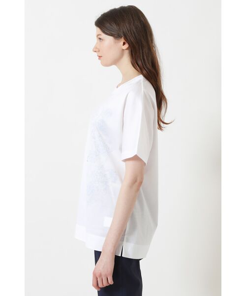 DAKS / ダックス その他トップス | ギザコットン天竺 ラインアートフラワー ドルマンTシャツ | 詳細1