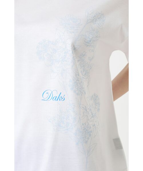DAKS / ダックス その他トップス | ギザコットン天竺 ラインアートフラワー ドルマンTシャツ | 詳細4