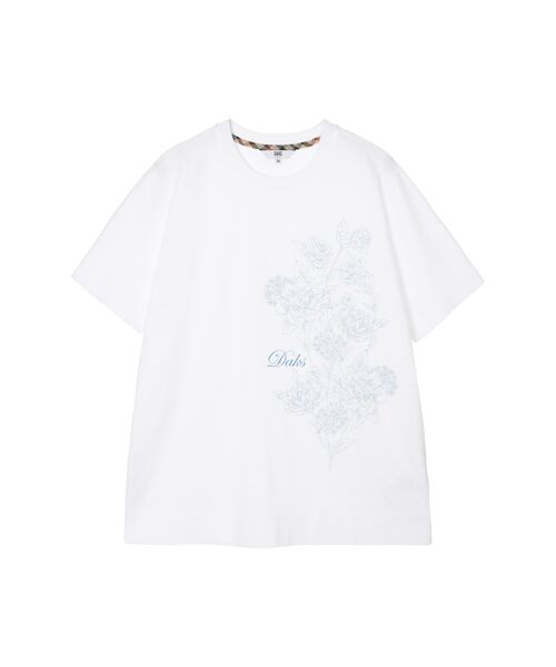 DAKS / ダックス その他トップス | ギザコットン天竺 ラインアートフラワー ドルマンTシャツ | 詳細5