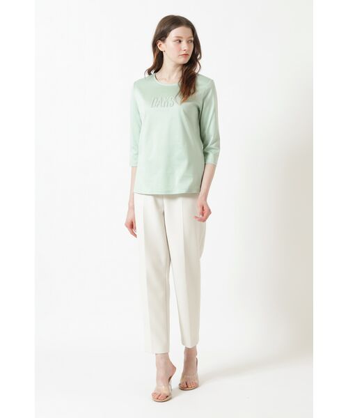 DAKS / ダックス その他トップス | ギザコットン天竺 パール＆ふくれ刺繍ロゴ Tシャツ | 詳細2