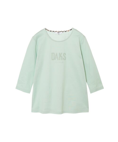 DAKS / ダックス その他トップス | ギザコットン天竺 パール＆ふくれ刺繍ロゴ Tシャツ | 詳細5
