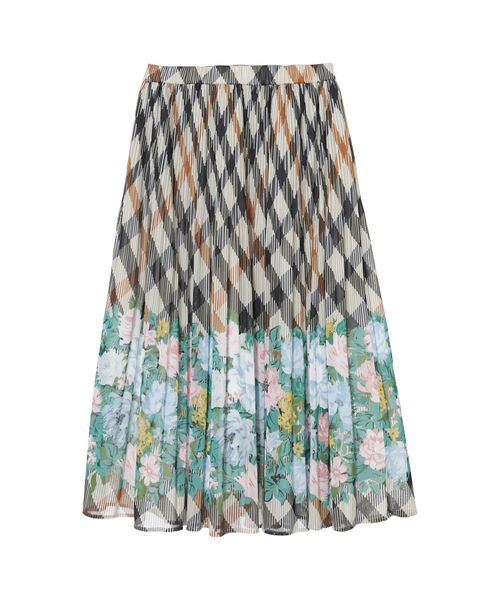 DAKS / ダックス ロング・マキシ丈スカート | ツイルハウスチェックフラワープリントプリーツスカート | 詳細4