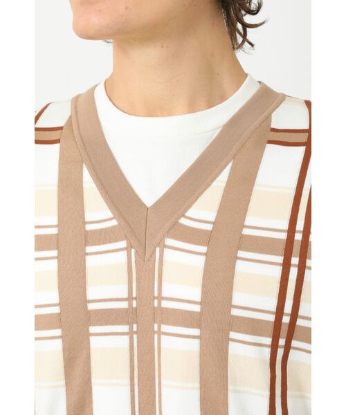 DAKS / ダックス その他トップス | 50周年チェック コンパクトコットン Vネックベスト | 詳細4