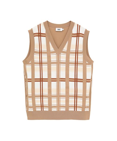 DAKS / ダックス その他トップス | 50周年チェック コンパクトコットン Vネックベスト（50thハウスチェック）