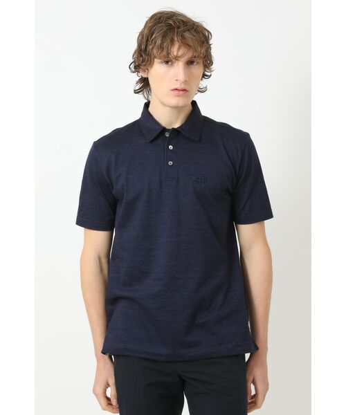 DAKS / ダックス その他トップス | デニム調天竺 ヴィンテージ風ポロシャツ（インディゴブルー）