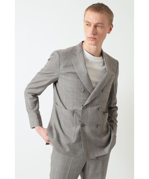 DAKS / ダックス その他アウター | ウィンドウペンチェックウールダブルブレストスーツ | 詳細1