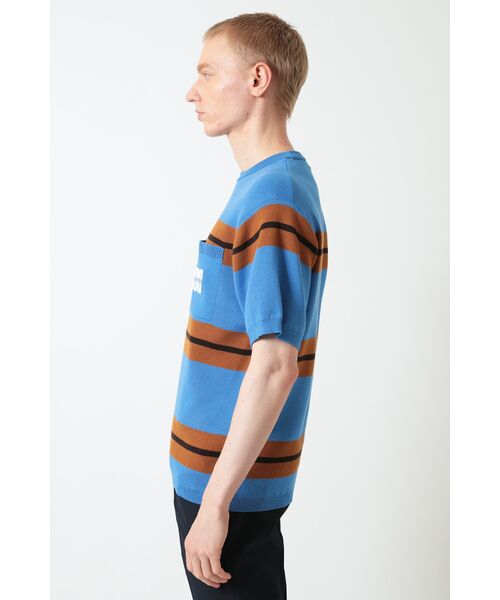 DAKS / ダックス その他トップス | ボーダーDDロゴニットTシャツ | 詳細1