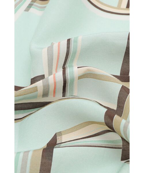 DAKS / ダックス その他 | 綿シルク トラベレーターストライプ スカーフ（グリーン） | 詳細3