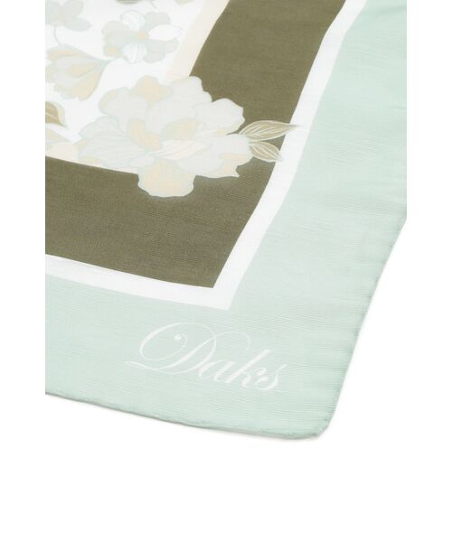 DAKS / ダックス その他 | 麻綿シルク フローラボヤージュプリント スカーフ（グリーン） | 詳細2