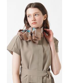 DAKS / ダックス その他 | シルク 50thベージュチェックプリント スカーフ