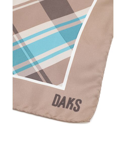 DAKS / ダックス その他 | シルク 50thベージュチェックプリント スカーフ | 詳細2