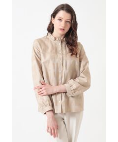 DAKS / ダックス シャツ・ブラウス | スタンドフリルシャドービッグチェック ブラウス