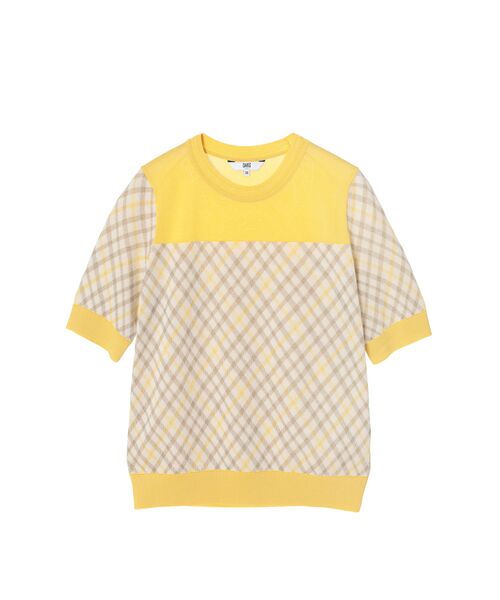 DAKS / ダックス その他トップス | 綿シルケット ハウスチェック切替 プルオーバーニット | 詳細5