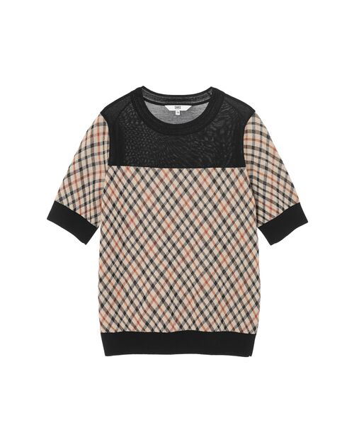 DAKS / ダックス その他トップス | 綿シルケット ハウスチェック切替 プルオーバーニット | 詳細6