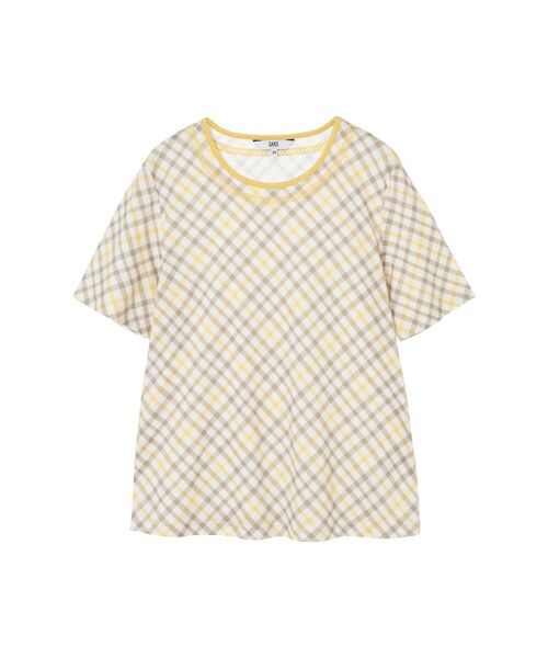 DAKS / ダックス その他トップス | 綿スムース チェックプリント 丸首プルオーバー | 詳細5