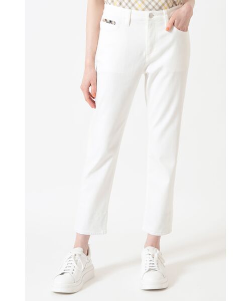 DAKS / ダックス その他パンツ | 綿レーヨン ストレッチ ハウスチェック デニムパンツ(スノーホワイト)