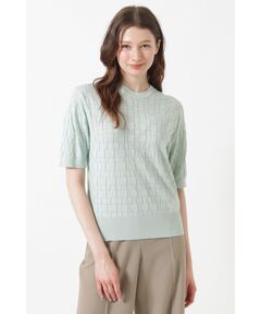 DAKS / ダックス その他 | JOHN SMEDLEY FOR DAKSコットン アイレットチェック 半袖ニット