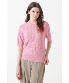 DAKS / ダックス その他 | JOHN SMEDLEY FOR DAKSコットン アイレットチェック 半袖ニット