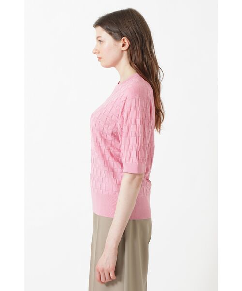 DAKS / ダックス その他 | JOHN SMEDLEY FOR DAKSコットン アイレットチェック 半袖ニット | 詳細1