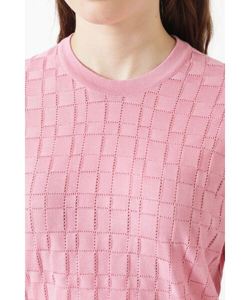 DAKS / ダックス その他 | JOHN SMEDLEY FOR DAKSコットン アイレットチェック 半袖ニット | 詳細3