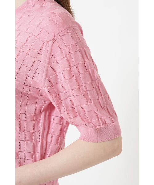 DAKS / ダックス その他 | JOHN SMEDLEY FOR DAKSコットン アイレットチェック 半袖ニット | 詳細4