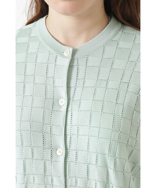 DAKS / ダックス その他 | JOHN SMEDLEY FOR DAKSコットン アイレットチェック カーディガン | 詳細3
