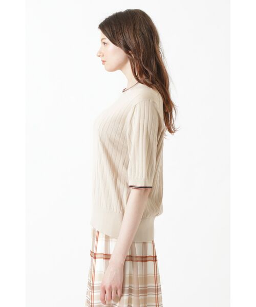 DAKS / ダックス その他 | JOHN SMEDLEY FOR DAKSコットン 配色ライン 半袖リブニット | 詳細1