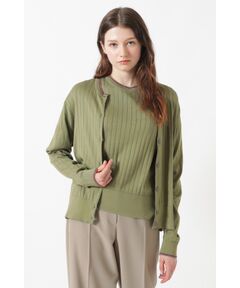 DAKS / ダックス その他 | JOHN SMEDLEY FOR DAKSコットン 配色ラインリブカーディガン