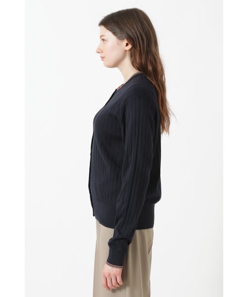 DAKS / ダックス その他 | JOHN SMEDLEY FOR DAKSコットン 配色ラインリブカーディガン | 詳細1