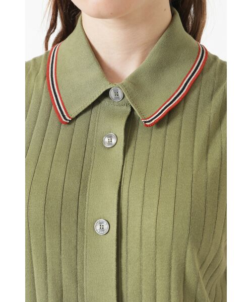DAKS / ダックス その他 | JOHN SMEDLEY FOR DAKSコットン 配色襟付きノースリーブニット | 詳細3