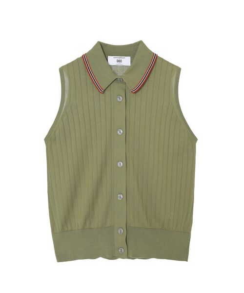 DAKS / ダックス その他 | JOHN SMEDLEY FOR DAKSコットン 配色襟付きノースリーブニット | 詳細4