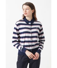DAKS / ダックス その他 | JOHN SMEDLEY FOR DAKSコットン襟付きボーダーカーデ