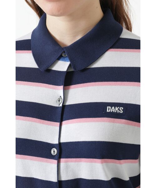 DAKS / ダックス その他 | JOHN SMEDLEY FOR DAKSコットン襟付きボーダーカーデ | 詳細3