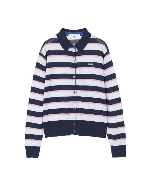 DAKS / ダックス その他 | JOHN SMEDLEY FOR DAKSコットン襟付きボーダーカーデ | 詳細4