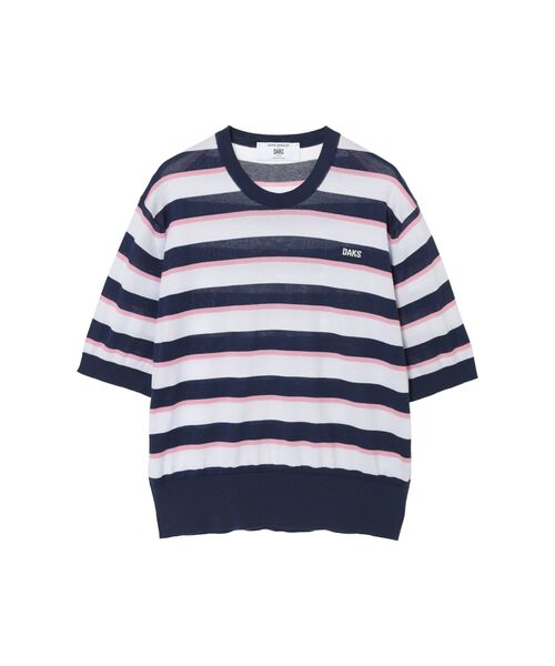 DAKS / ダックス その他 | JOHN SMEDLEY FOR DAKSコットン配色ボーダー半袖ニット | 詳細5
