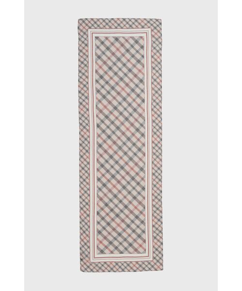 DAKS / ダックス その他 | シルクリネン ハウスチェックプリント ロングスカーフ | 詳細1