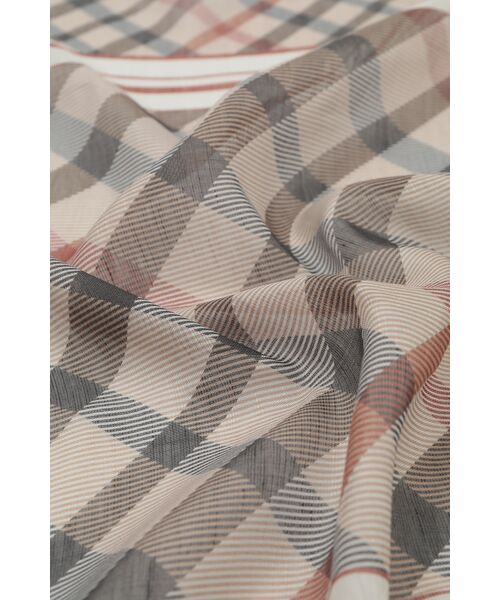 DAKS / ダックス その他 | シルクリネン ハウスチェックプリント ロングスカーフ | 詳細3