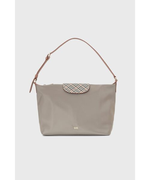 DAKS / ダックス その他 | ナイロン×牛革 ハウスチェック ショルダーバッグ（グレー）
