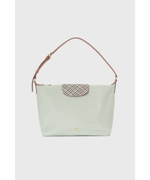 DAKS / ダックス その他 | ナイロン×牛革 ハウスチェック ショルダーバッグ（シルトグリーン）