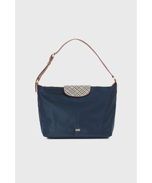 DAKS / ダックス その他 | ナイロン×牛革 ハウスチェック ショルダーバッグ（ネイビー）