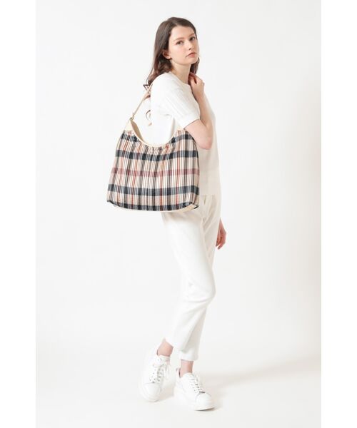 DAKS / ダックス その他 | 【軽量】ポリエステル ハウスチェック ホーボーショルダーバッグ（ベージュ）