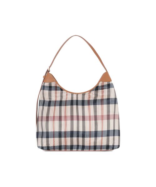 DAKS / ダックス その他 | 【軽量】ポリエステル ハウスチェック ホーボーショルダーバッグ（ブラウン）