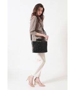 DAKS / ダックス その他 | 上質牛革×ナイロン ハウスチェック ショルダーバッグ