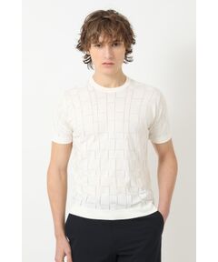 DAKS / ダックス その他 | JOHN SMEDLEY FOR DAKSコットン アイレットチェック半袖ニット