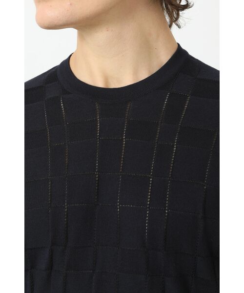 DAKS / ダックス その他 | JOHN SMEDLEY FOR DAKSコットン アイレットチェック半袖ニット | 詳細4