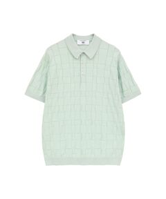 DAKS / ダックス その他 | JOHN SMEDLEY FOR DAKSコットン アイレットチェック襟付き半袖ニット