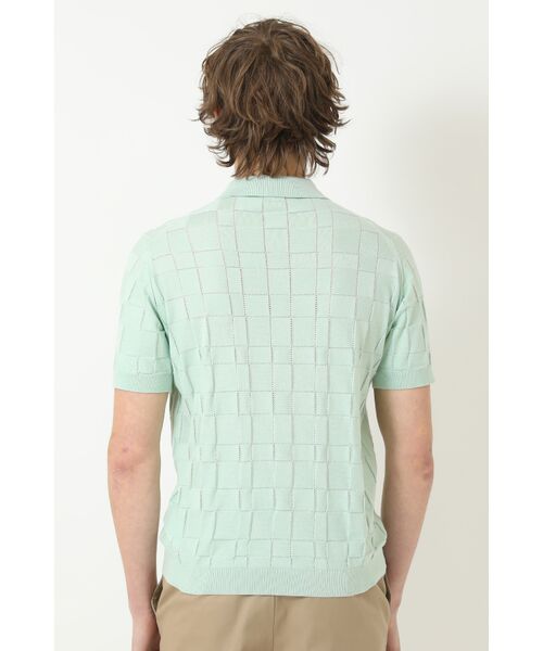 DAKS / ダックス その他 | JOHN SMEDLEY FOR DAKSコットン アイレットチェック襟付き半袖ニット | 詳細2